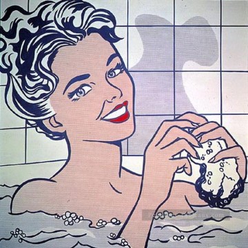 Roy Lichtenstein Painting - Mujer en el baño 1963 Roy Lichtenstein